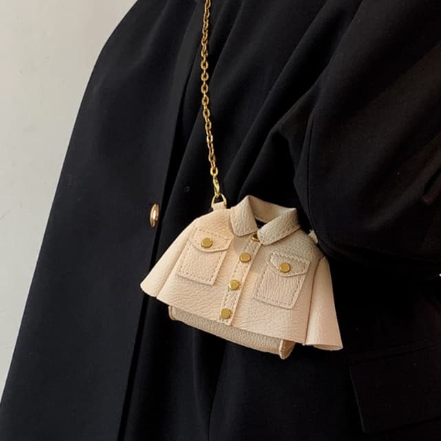 ショルダー バッグ ミニ アウトポケットジャケット型ショルダーミニバッグ