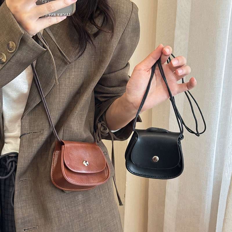 ショルダー バッグ ミニ ミニマル シンプル フラップショルダーバッグ