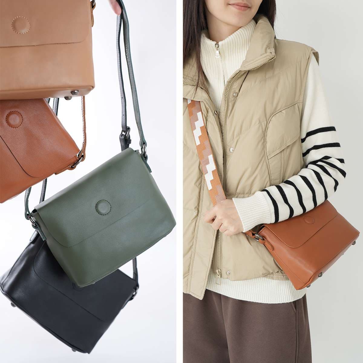 ショルダー バッグ ミニ シンプル レザー ミニショルダー バッグ