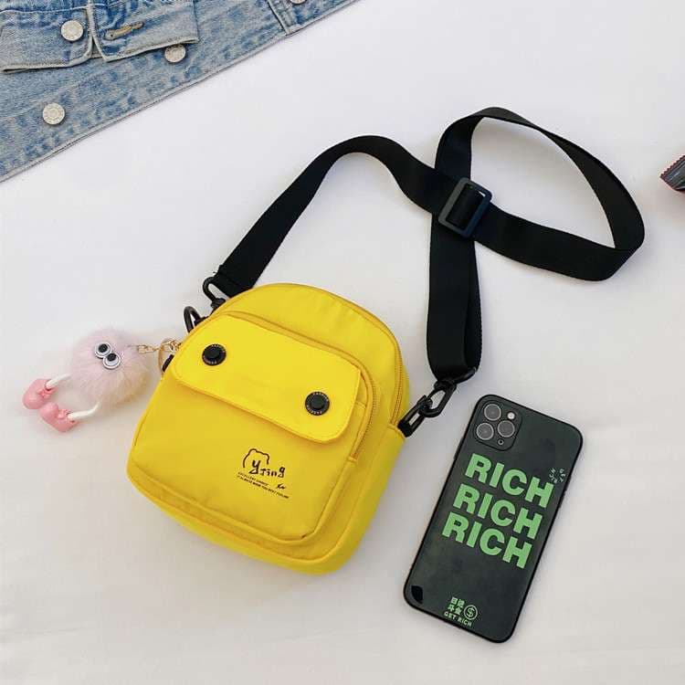 ショルダー バッグ ミニ ふわもこ飾り付きミニバッグ