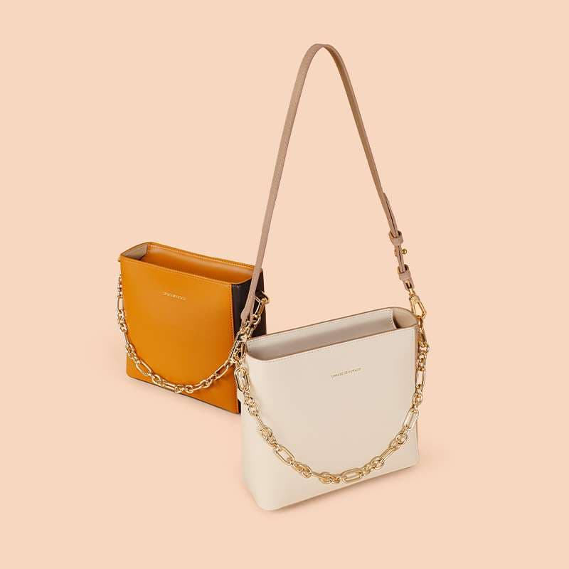 ショルダー バッグ ミニ チェーンデザイン レザー ミニショルダー