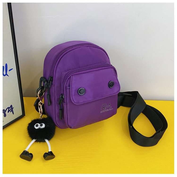 ショルダー バッグ ミニ ふわもこ飾り付きミニバッグ