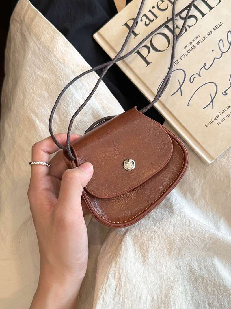 ショルダー バッグ ミニ ミニマル シンプル フラップショルダーバッグ