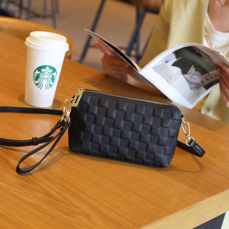 ショルダー バッグ ミニ 編みこみ デザイン ミニ ポシェット