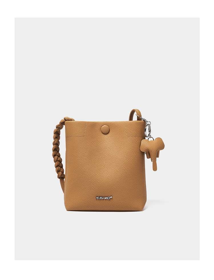 ショルダー バッグ ミニ シンプル編み込みショルダーミニバッグ