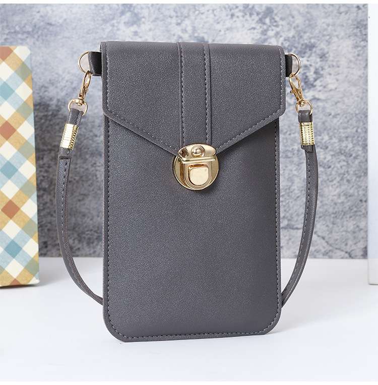 ショルダー バッグ ミニ シンプル金具留めミニポシェット