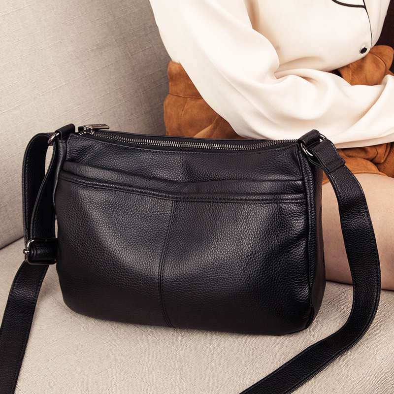 ショルダー バッグ ミニ 本革 ポケット付き シンプルショルダーバッグ