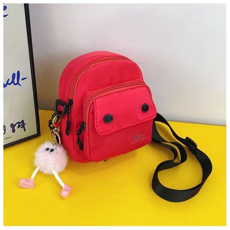 ショルダー バッグ ミニ ふわもこ飾り付きミニバッグ