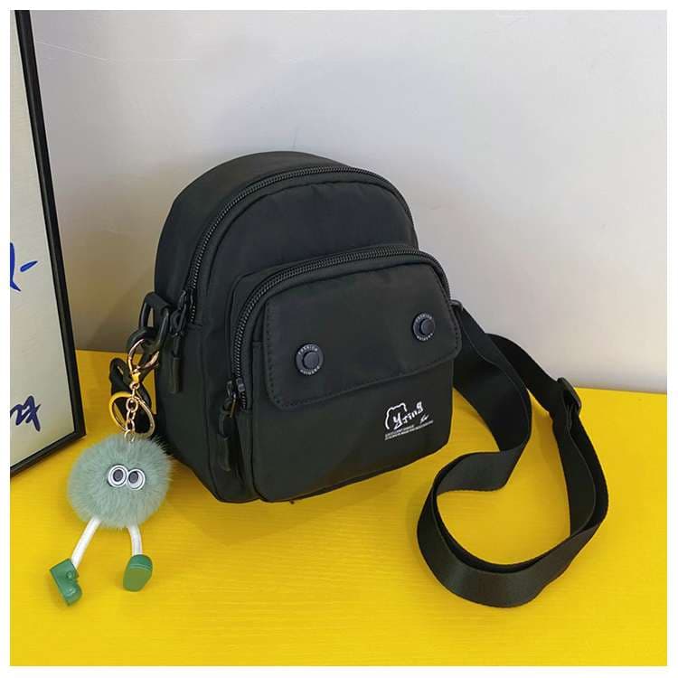 ショルダー バッグ ミニ ふわもこ飾り付きミニバッグ