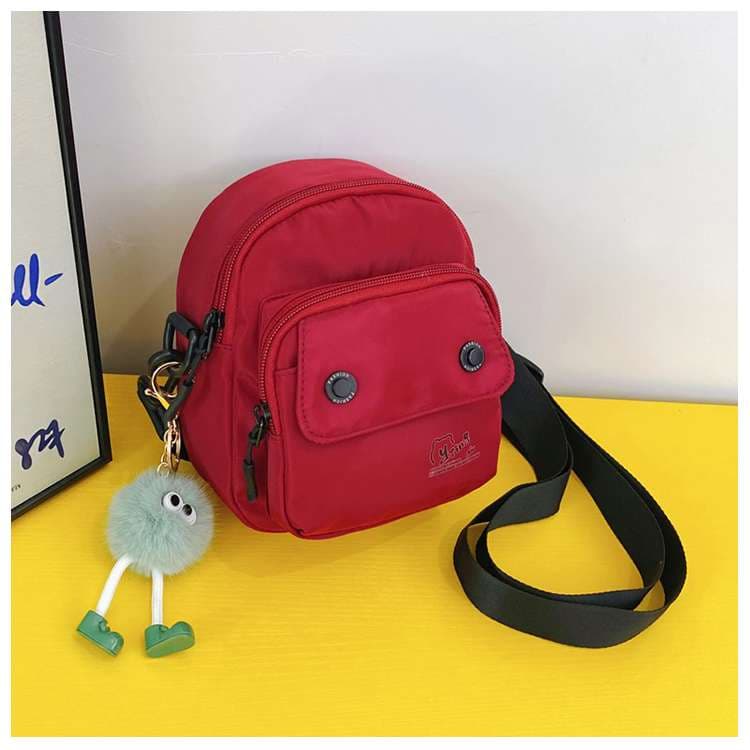 ショルダー バッグ ミニ ふわもこ飾り付きミニバッグ