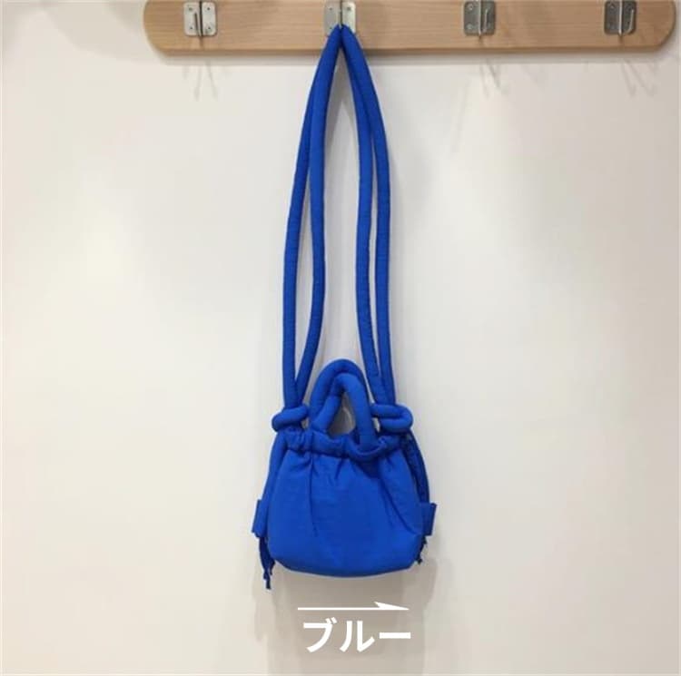ショルダー バッグ ミニ 巾着型ミニショルダーバッグ コットン素材