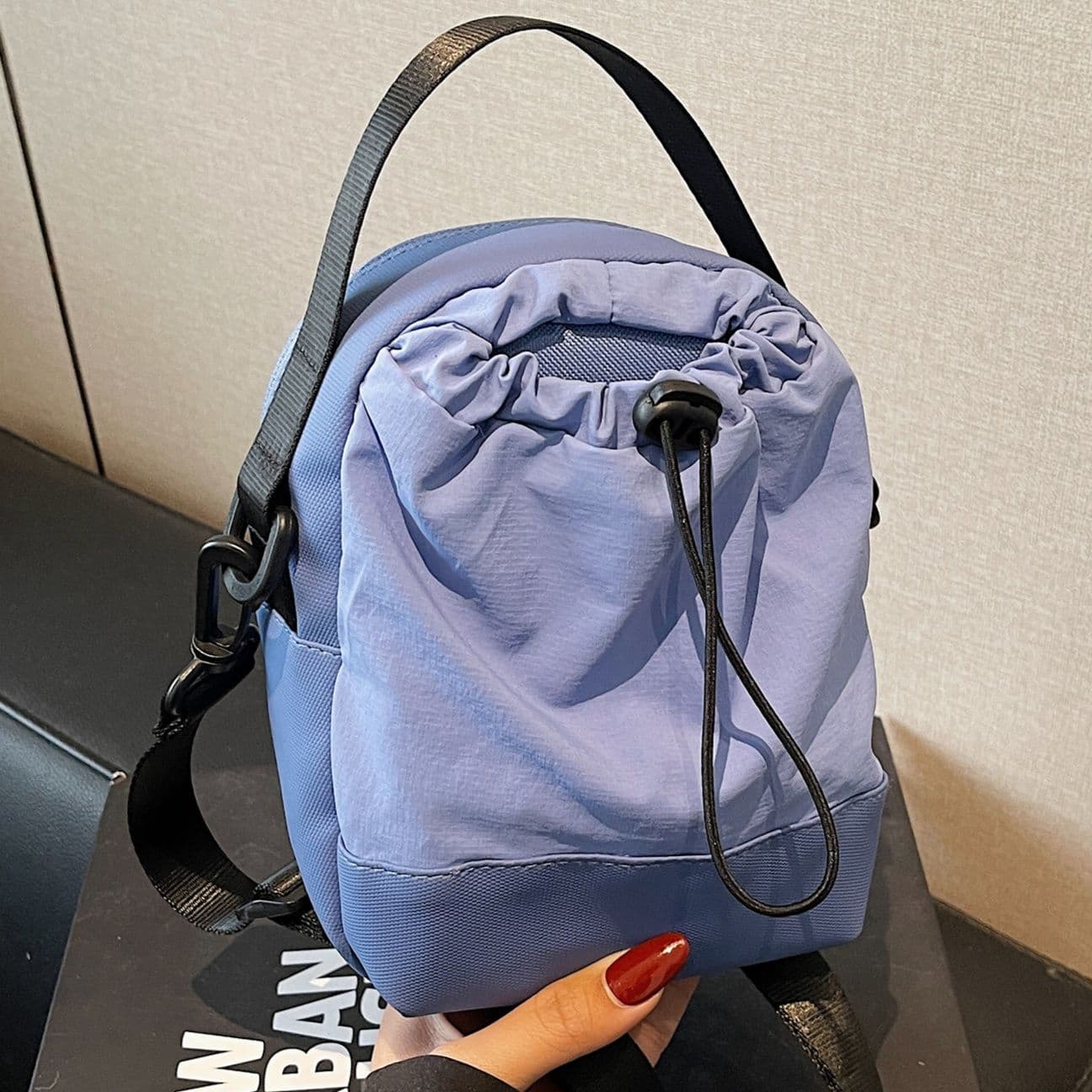 ショルダー バッグ ミニ シンプル 巾着型 ミニショルダー