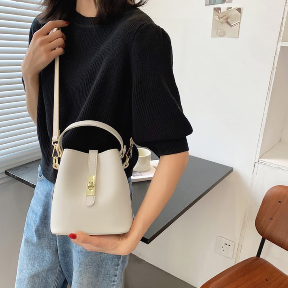 ショルダー バッグ ミニ スクエアバケットバッグ