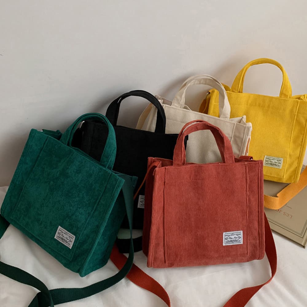 ショルダー バッグ ミニ コーデュロイ トート ショルダー付き 3way