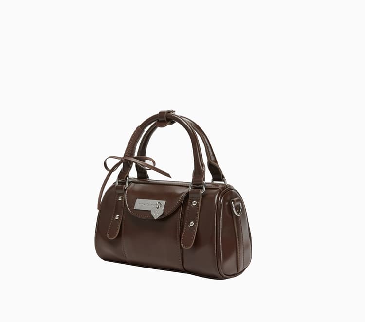 ショルダー バッグ ミニ シンプル レザー ミニボストン